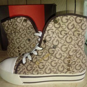 G by Guess Logo Shearling Convertible Sneakers 7.5